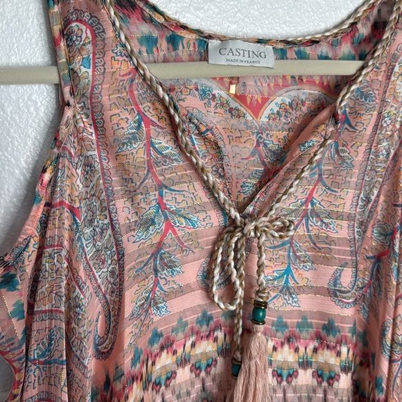 Casting Bohemian Sleeveless Tunic with Tassels - Picture 2 of 5